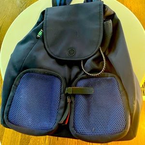 Tory Burch blue nylon backpack, new/never used